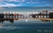 天美影视体验向记录与思考：内容呈现方式与主观体验总结，天美影像艺术