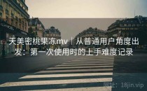 天美密桃果冻mv｜从普通用户角度出发：第一次使用时的上手难度记录