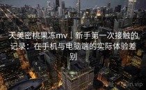 天美密桃果冻mv｜新手第一次接触的记录：在手机与电脑端的实际体验差别