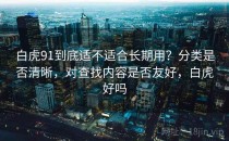 白虎91到底适不适合长期用？分类是否清晰，对查找内容是否友好，白虎好吗