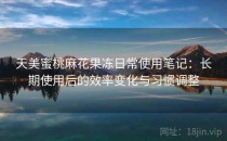 天美蜜桃麻花果冻日常使用笔记：长期使用后的效率变化与习惯调整