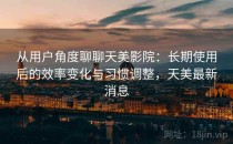 从用户角度聊聊天美影院：长期使用后的效率变化与习惯调整，天美最新消息