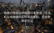 白虎91使用后的直观印象整理：在手机与电脑端的实际体验差别，白虎数据是什么