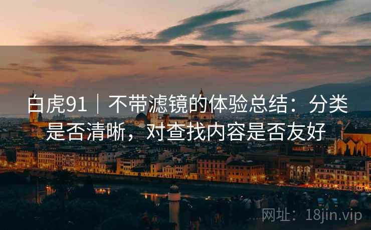 白虎91｜不带滤镜的体验总结：分类是否清晰，对查找内容是否友好  第2张