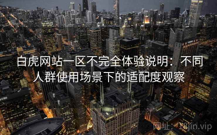 白虎网站一区不完全体验说明：不同人群使用场景下的适配度观察  第2张