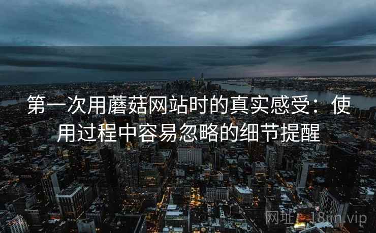 第一次用蘑菇网站时的真实感受:使用过程中容易忽略的细节提醒 第2张 第一次用蘑菇网站时的真实感受:使用过程中容易忽略的细节提醒 第2张