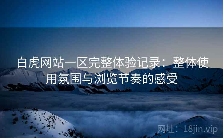 白虎网站一区完整体验记录:整体使用氛围与浏览节奏的感受 第2张 白虎网站一区完整体验记录:整体使用氛围与浏览节奏的感受 第2张