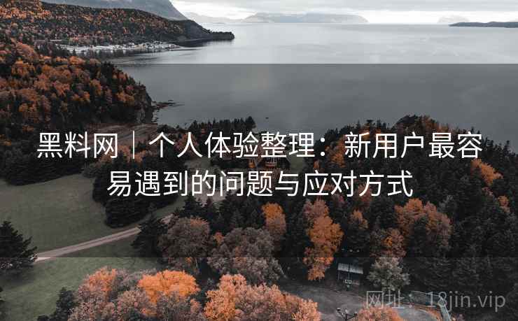 黑料网|个人体验整理:新用户最容易遇到的问题与应对方式 第2张 黑料网|个人体验整理:新用户最容易遇到的问题与应对方式 第2张