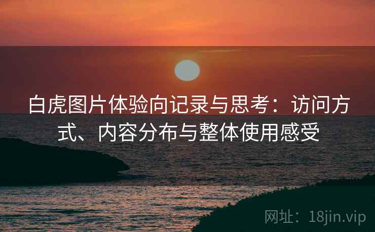 白虎图片体验向记录与思考:访问方式、内容分布与整体使用感受 第2张 白虎图片体验向记录与思考:访问方式、内容分布与整体使用感受 第2张