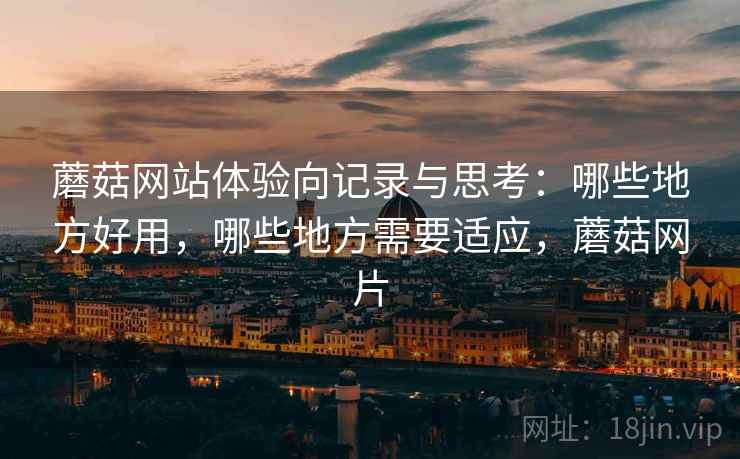蘑菇网站体验向记录与思考:哪些地方好用,哪些地方需要适应,蘑菇网片 第2张 蘑菇网站体验向记录与思考:哪些地方好用,哪些地方需要适应,蘑菇网片 第2张