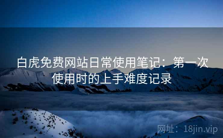白虎免费网站日常使用笔记：第一次使用时的上手难度记录  第2张