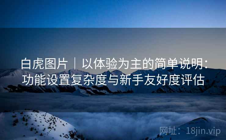 白虎图片|以体验为主的简单说明:功能设置复杂度与新手友好度评估 第1张 白虎图片|以体验为主的简单说明:功能设置复杂度与新手友好度评估 第1张